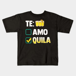 Te Amo Tequila Funny Kids T-Shirt